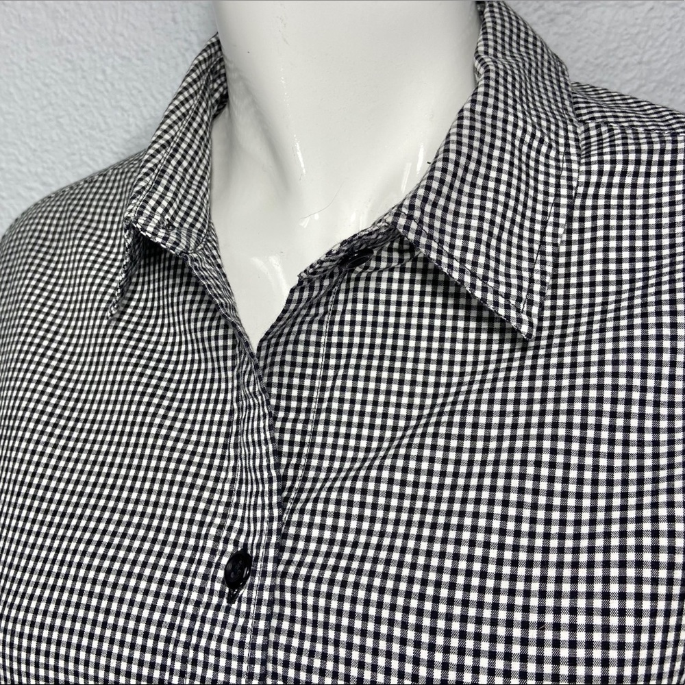 Pendleton Black White Gingham Button Down Shirt - image 3
